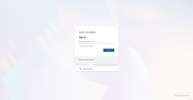 Security scan screenshot of https://jainglobalcom-my.sharepoint.com