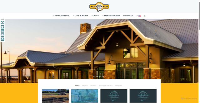 Security scan screenshot of https://www.cityofdecatural.com/