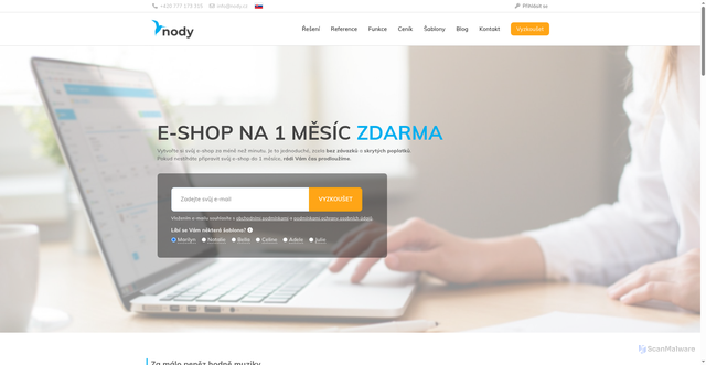 Security scan screenshot of https://mujnody.cz