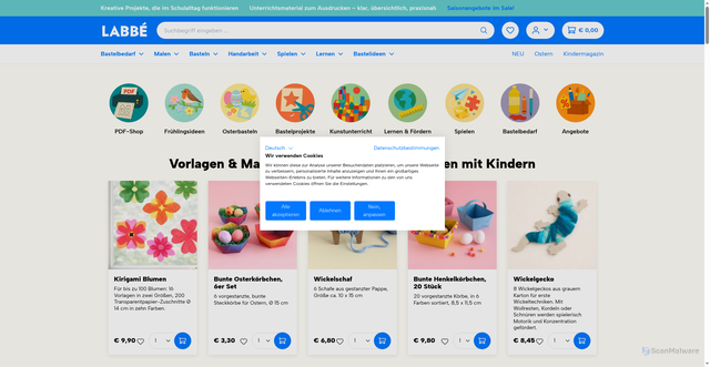 Security scan screenshot of https://labbe.de