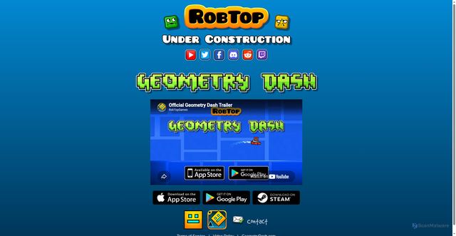 Security scan screenshot of https://robtopgames.com