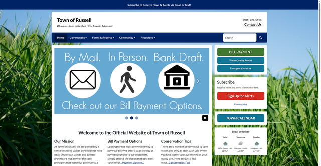 Security scan screenshot of https://russell-ar.gov/
