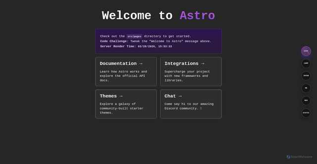 Security scan screenshot of https://astro-template-lwv4ls4i9q.edgeone.dev/