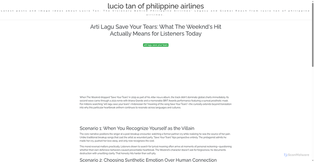 Security scan screenshot of https://urbandailyverse-dpi45pewyddw.edgeone.app/arti-lagu-save-your-tears.html