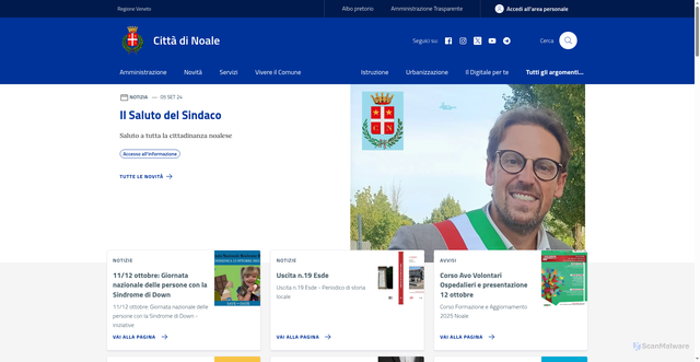 Security scan screenshot of https://www.comune.noale.ve.it/