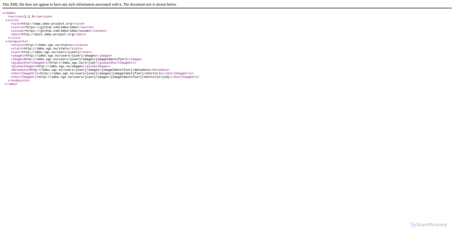 Security scan screenshot of https://imbo.vgc.no/