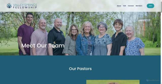 Security scan screenshot of https://www.vsf.church/team