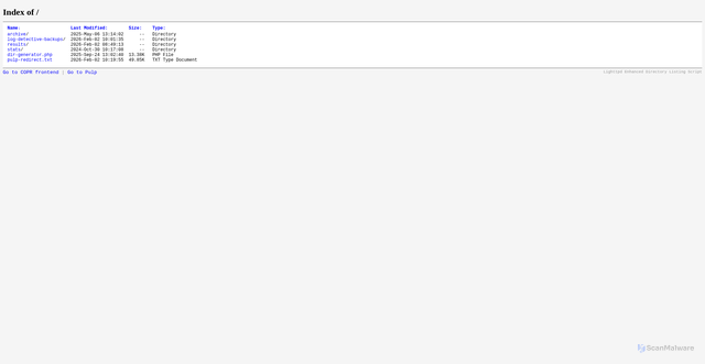 Security scan screenshot of https://copr-be.aws.fedoraproject.org