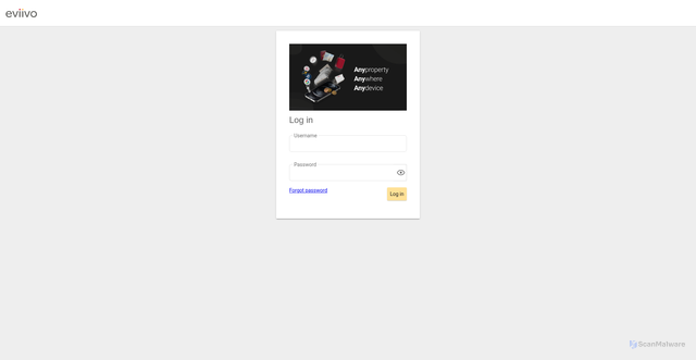 Security scan screenshot of https://on.property-eviivo.com/#customer_id7891343