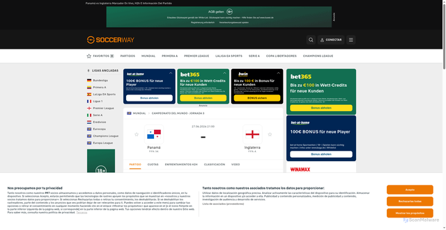 Security scan screenshot of https://co.soccerway.com/partido/inglaterra-j9N9ZNFA/panama-OWKqbCfi/