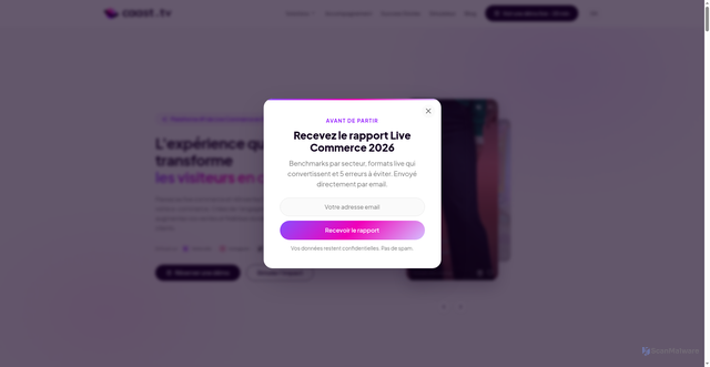 Security scan screenshot of https://caast.tv