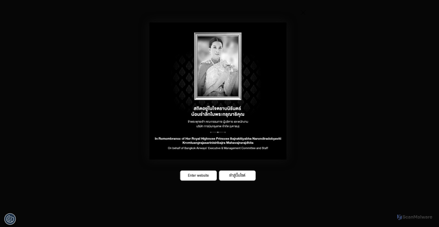 Security scan screenshot of https://www.bangkokair.com/