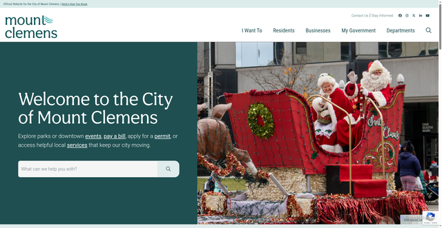 Security scan screenshot of https://mountclemens.gov/