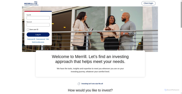 Security scan screenshot of https://www.merrill.com/