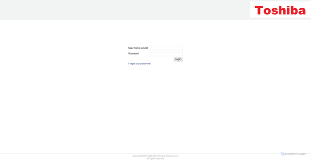 Security scan screenshot of https://tbs06.toshibameters.com