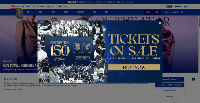 Security scan screenshot of https://www.bcfc.com/