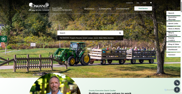 Security scan screenshot of https://www.oakgov.com/