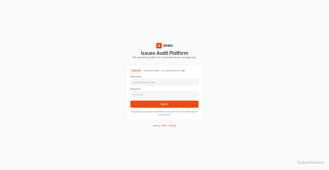 Security scan screenshot of http://skmg-crisis.pages.dev/