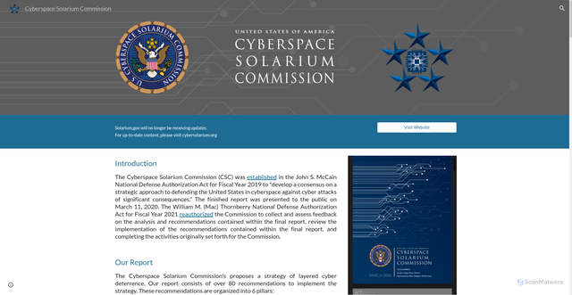 Security scan screenshot of https://www.solarium.gov/