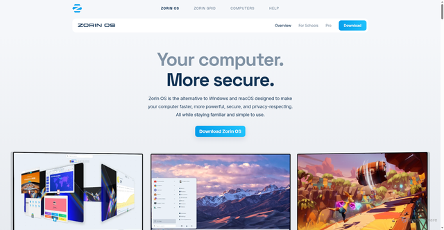Security scan screenshot of https://zorin-os.com