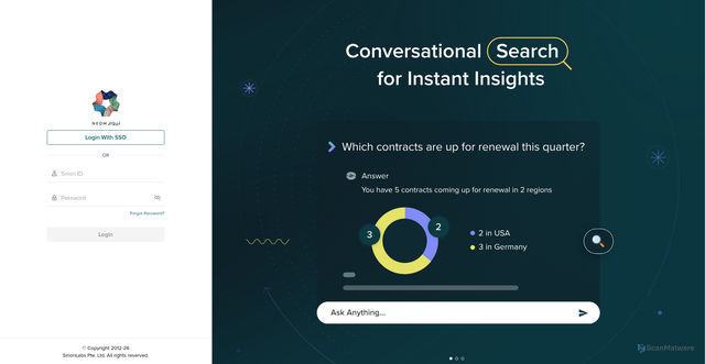 Security scan screenshot of https://neom.sa.sirioncloud.com
