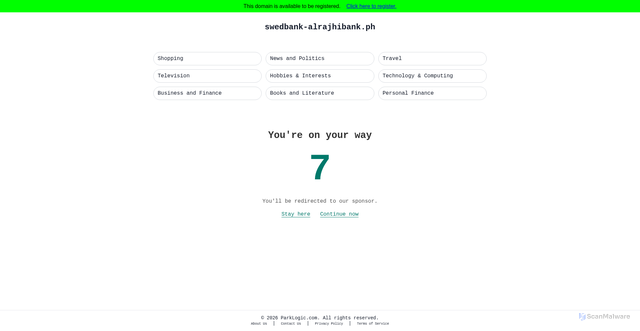 Security scan screenshot of https://swedbank-alrajhibank.ph