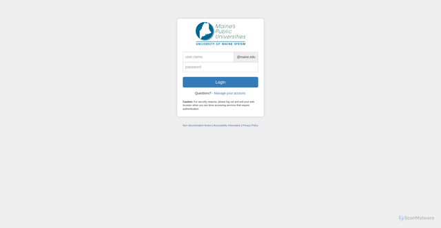 Security scan screenshot of https://mycampus.maine.edu