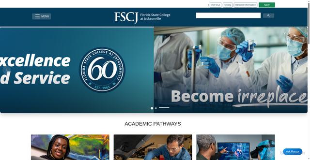 Security scan screenshot of https://www.fscj.edu/