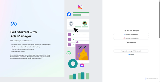 Security scan screenshot of https://adsmanager.facebook.com