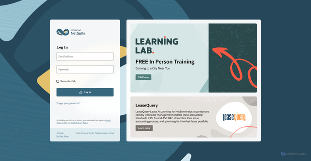Security scan screenshot of https://3636432.app.netsuite.com