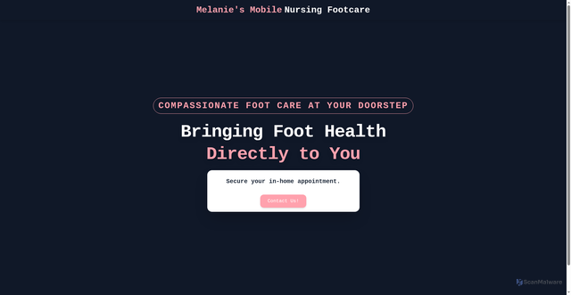 Security scan screenshot of http://melaniesfootcare.com/