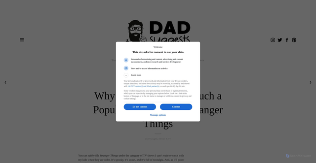 Security scan screenshot of https://www.dadsuggests.com/home/why-eddie-munson-is-such-a-popular-character-on-stranger-things