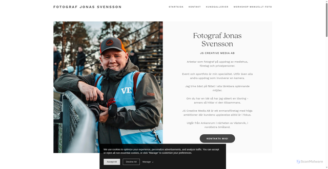 Security scan screenshot of https://jscreativemedia.se