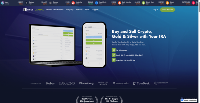 Security scan screenshot of https://secure-sso-itrustcapital-auuth.webflow.io/