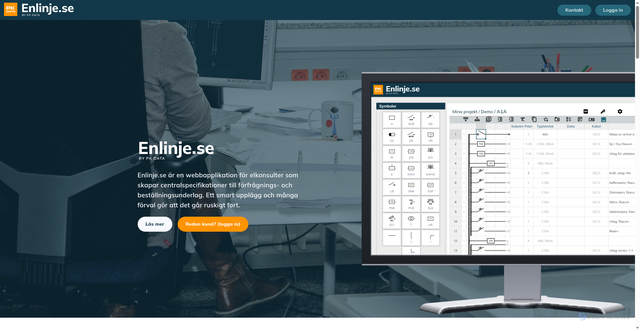Security scan screenshot of https://enlinje.se
