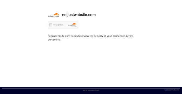 Security scan screenshot of https://notjustwebsite.com