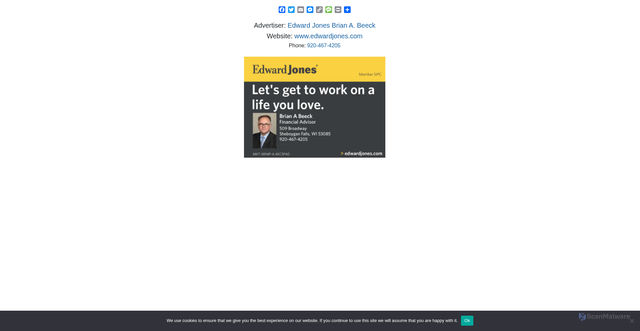 Security scan screenshot of https://www.plymouth-review.com/viewad/250784