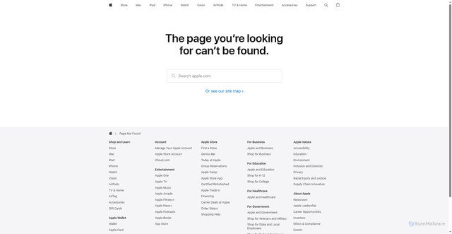 Security scan screenshot of https://idmsa.apple.com/
