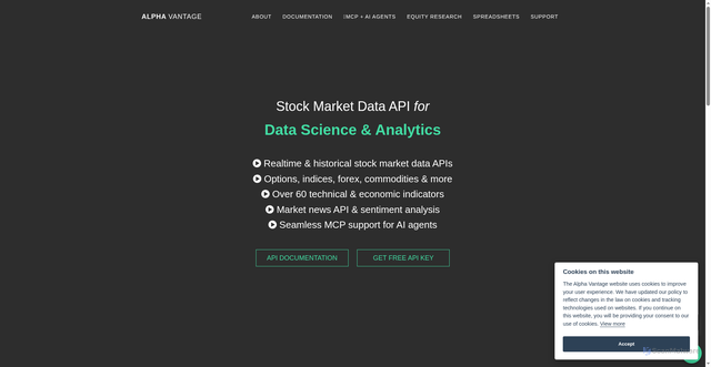 Security scan screenshot of https://www.alphavantage.co