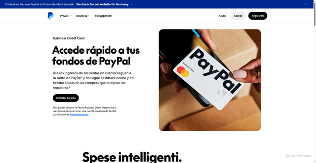 Security scan screenshot of https://paypal-prepagata.com/