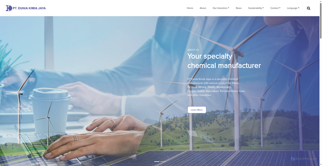 Security scan screenshot of https://www.duniakimiajaya.com/