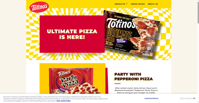 Security scan screenshot of https://totinos.com