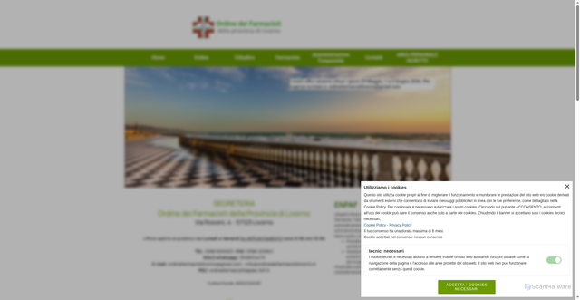 Security scan screenshot of https://www.ordinedeifarmacistilivorno.it/