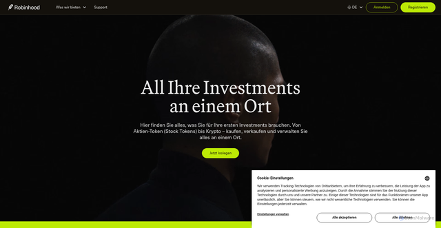Security scan screenshot of https://www.robinhood.com/
