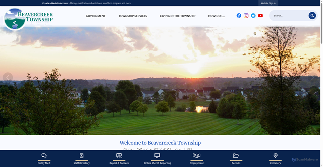 Security scan screenshot of https://beavercreektwpohio.gov/