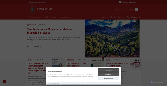 Security scan screenshot of https://comune.seui.og.it