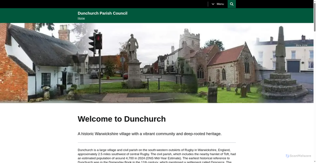 Security scan screenshot of http://www.dunchurchpc.org/