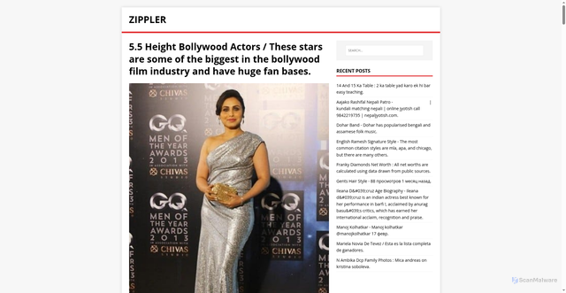 Security scan screenshot of https://relpiset.pages.dev/post/5-5-height-bollywood-actors/