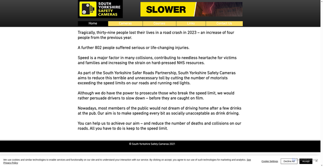Security scan screenshot of https://www.safetycamera.org/