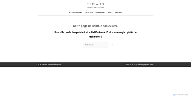 Security scan screenshot of https://tipiano.com/mai.php